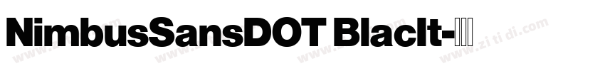 NimbusSansDOT BlacIt字体转换